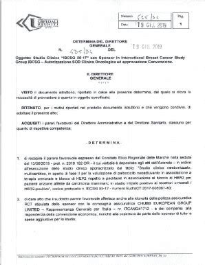 DETERMINA DEL DIRETTORE OPERATIVO n. 21 del 2 marzo .